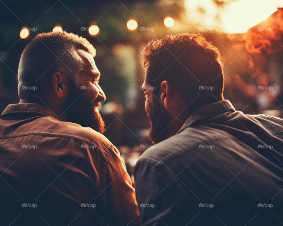 Best buddies having fun at an outdoor party