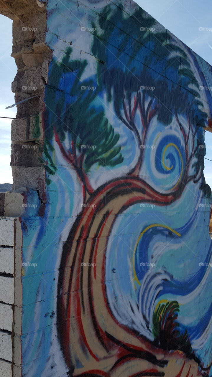 Juniper trees graffiti