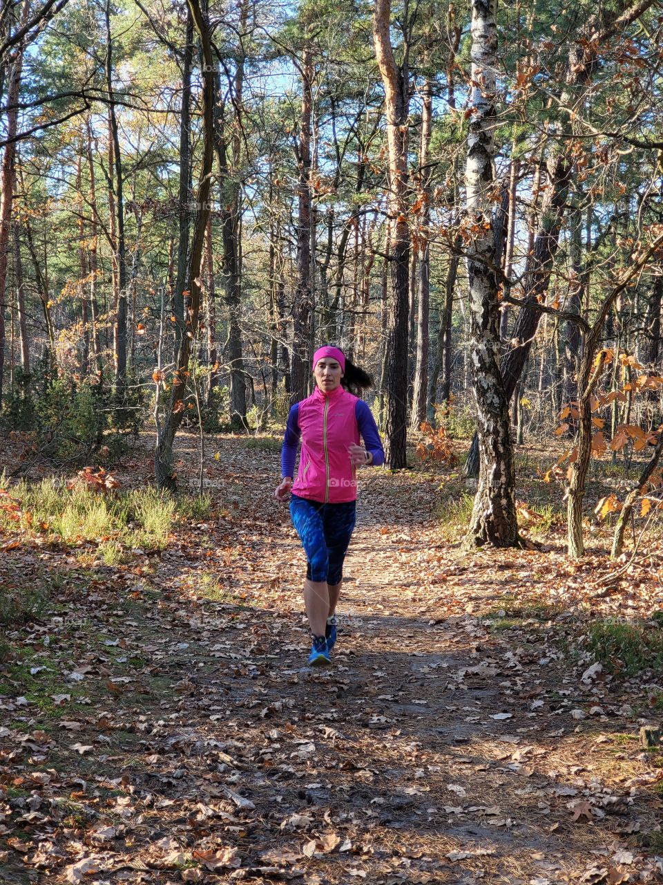 Running in a forest