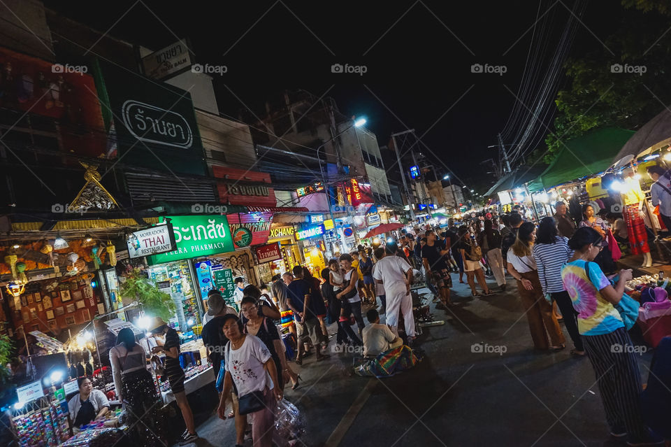 Thai walking street market