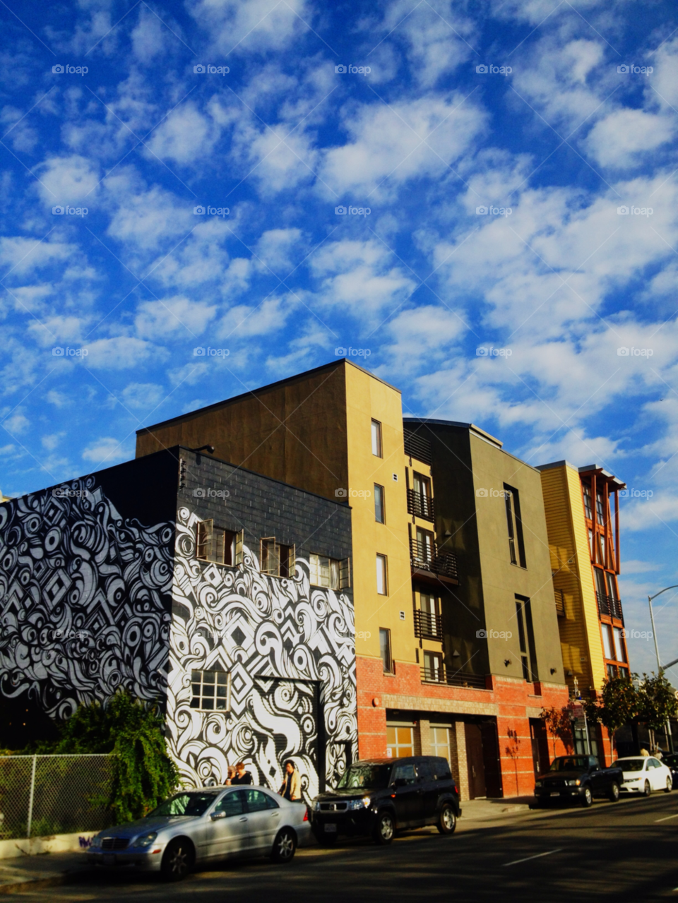 san francisco california usa architecture building sky blue clouds mysore sf mural san francisco ca by nathaliebooth