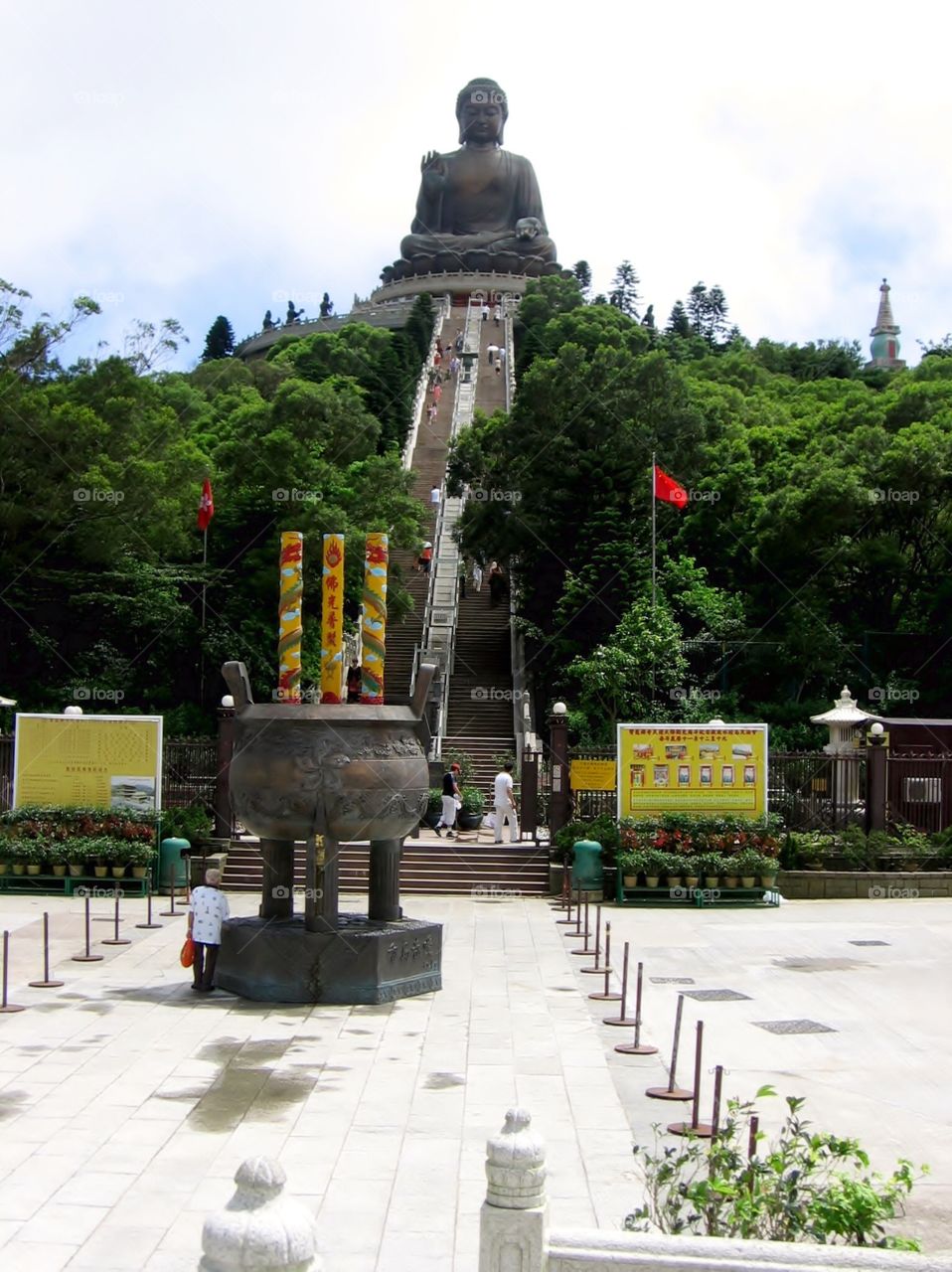 268 Steps. Bronze Buddha Statue at Po Lin Monastery 