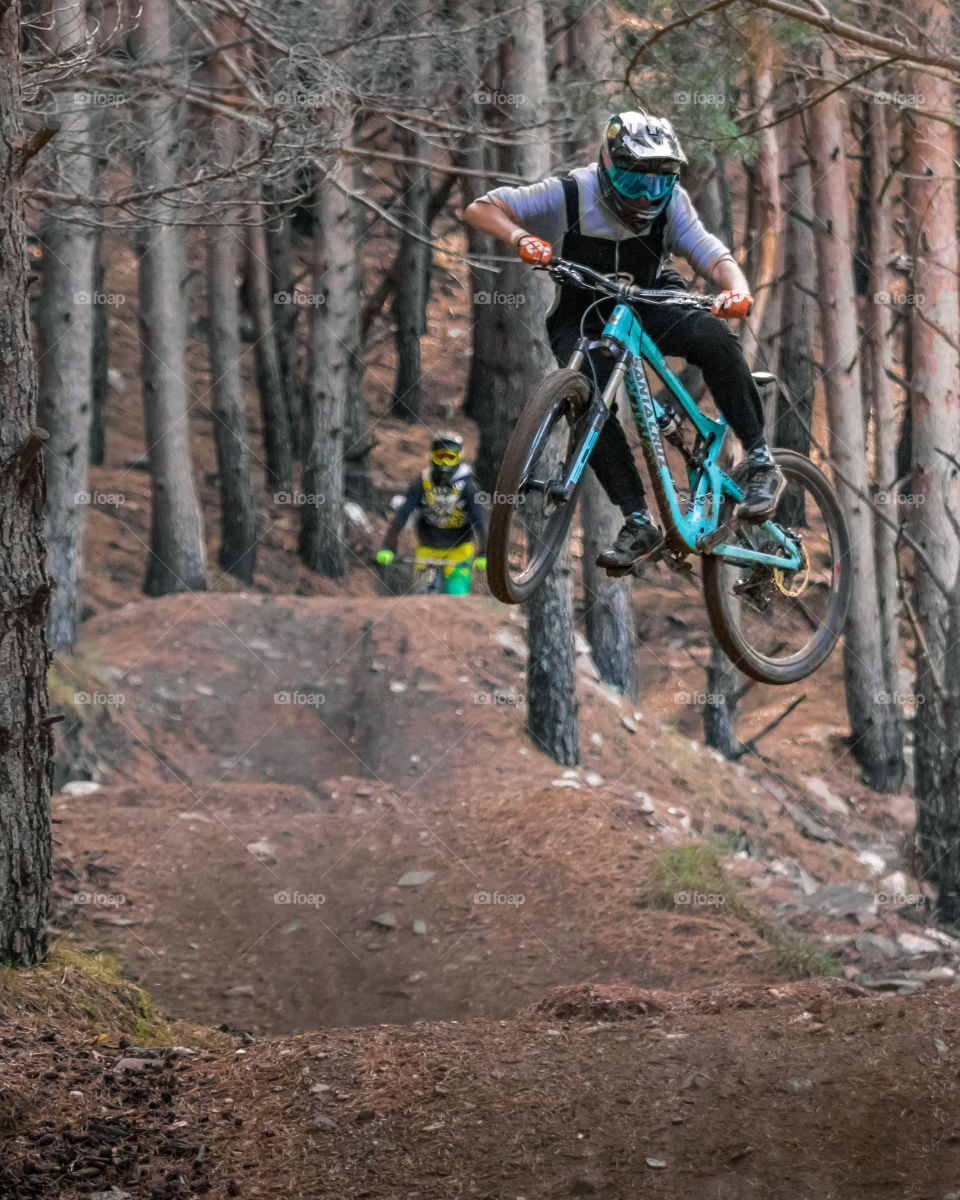 Wheel, Biker, Bike, Action, Trail