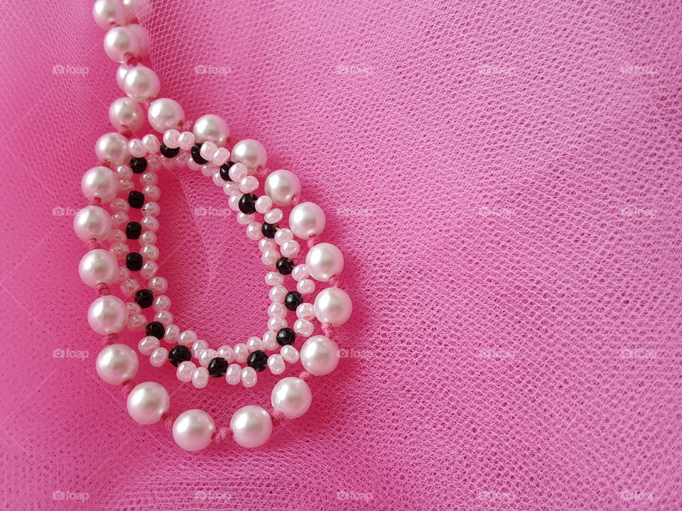 Pearls, beads and tulle