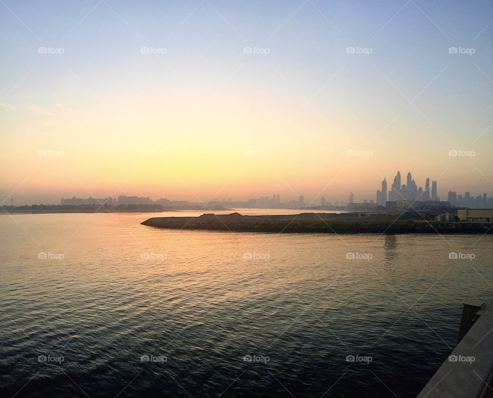 Beautiful Sunrise at the Palm Jumeirah
