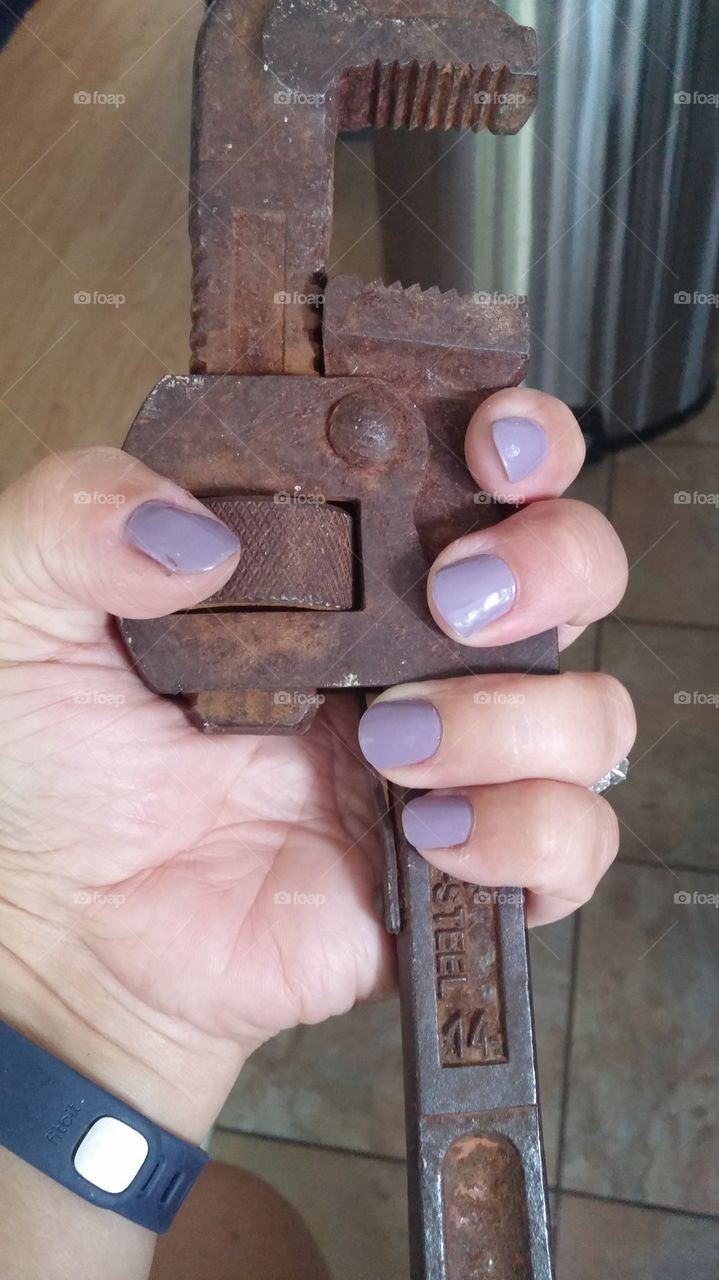 What better color for a plumbing job than Plum?