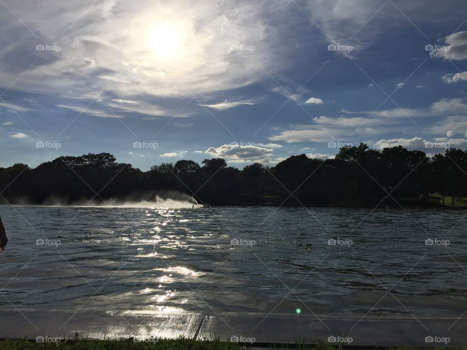 Guadalupe River . Jet ski on the Guadalupe River