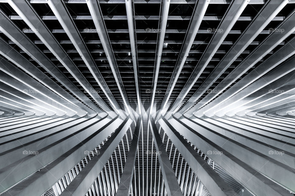 ceiling of a trainstation