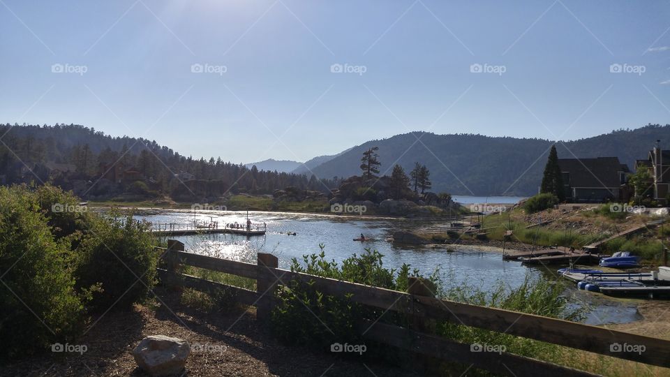 Enjoying the view at Boulder Bay, Big Bear.