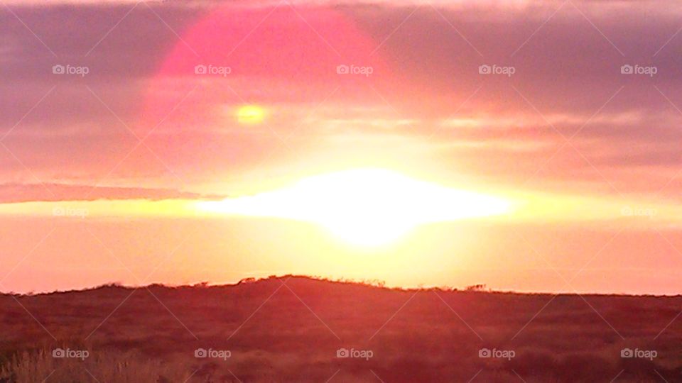 Vibrant sunrise in the outback