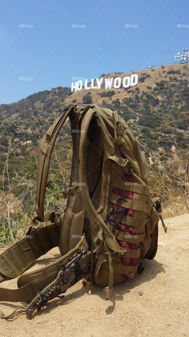 hiking to the Hollywood sign