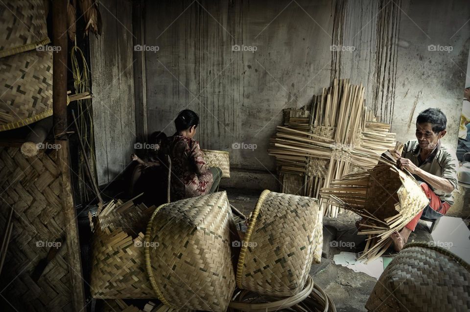 Bamboo weaving craftsman