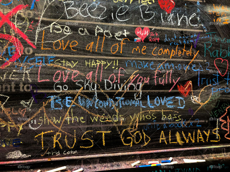 Participatory blackboard exhibit at the Smithsonian Renwick Gallery in Washington, DC. 