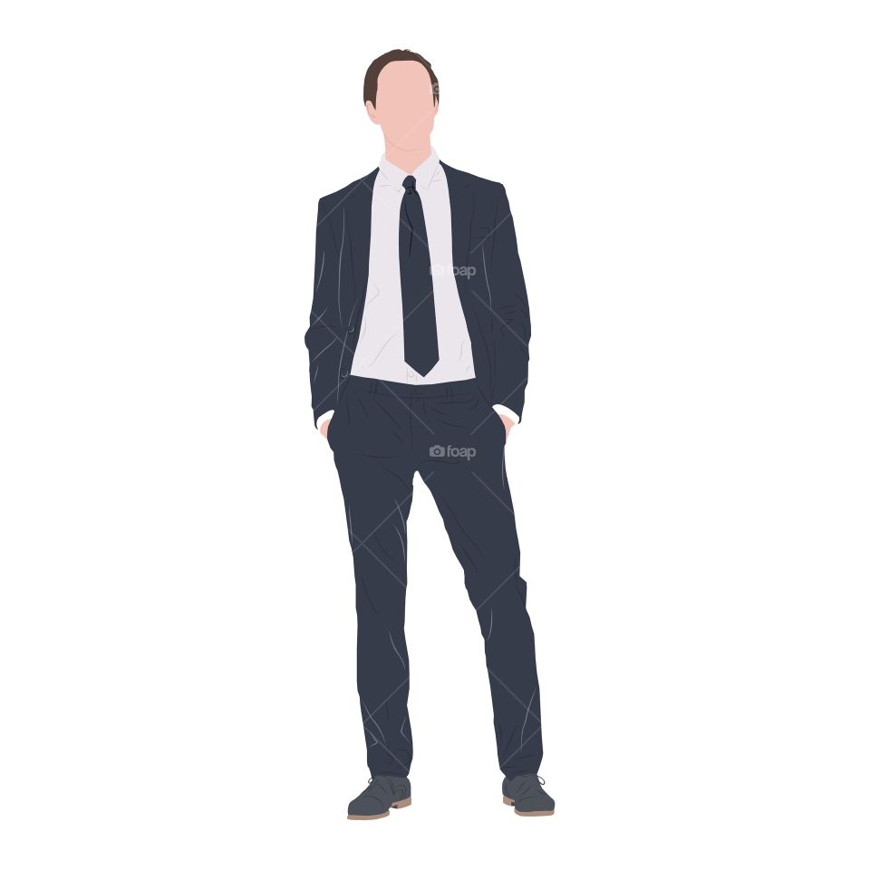 man in suit illustration