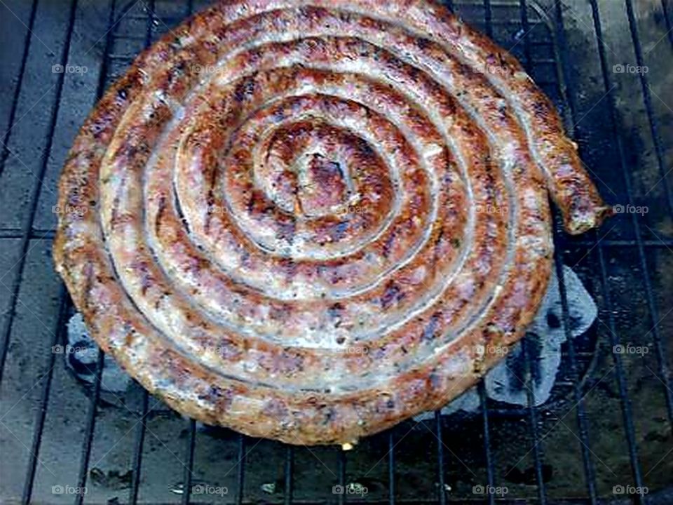 Pinwheel Sausage on the Grill