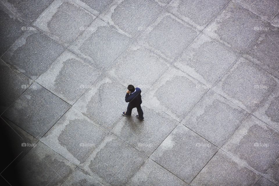 Walking below