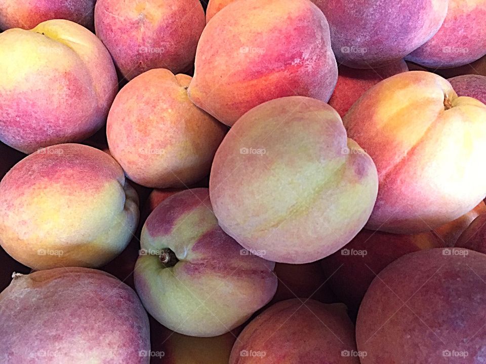 Stack of peaches