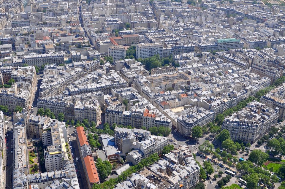 Paris view from Eiffel Tower 