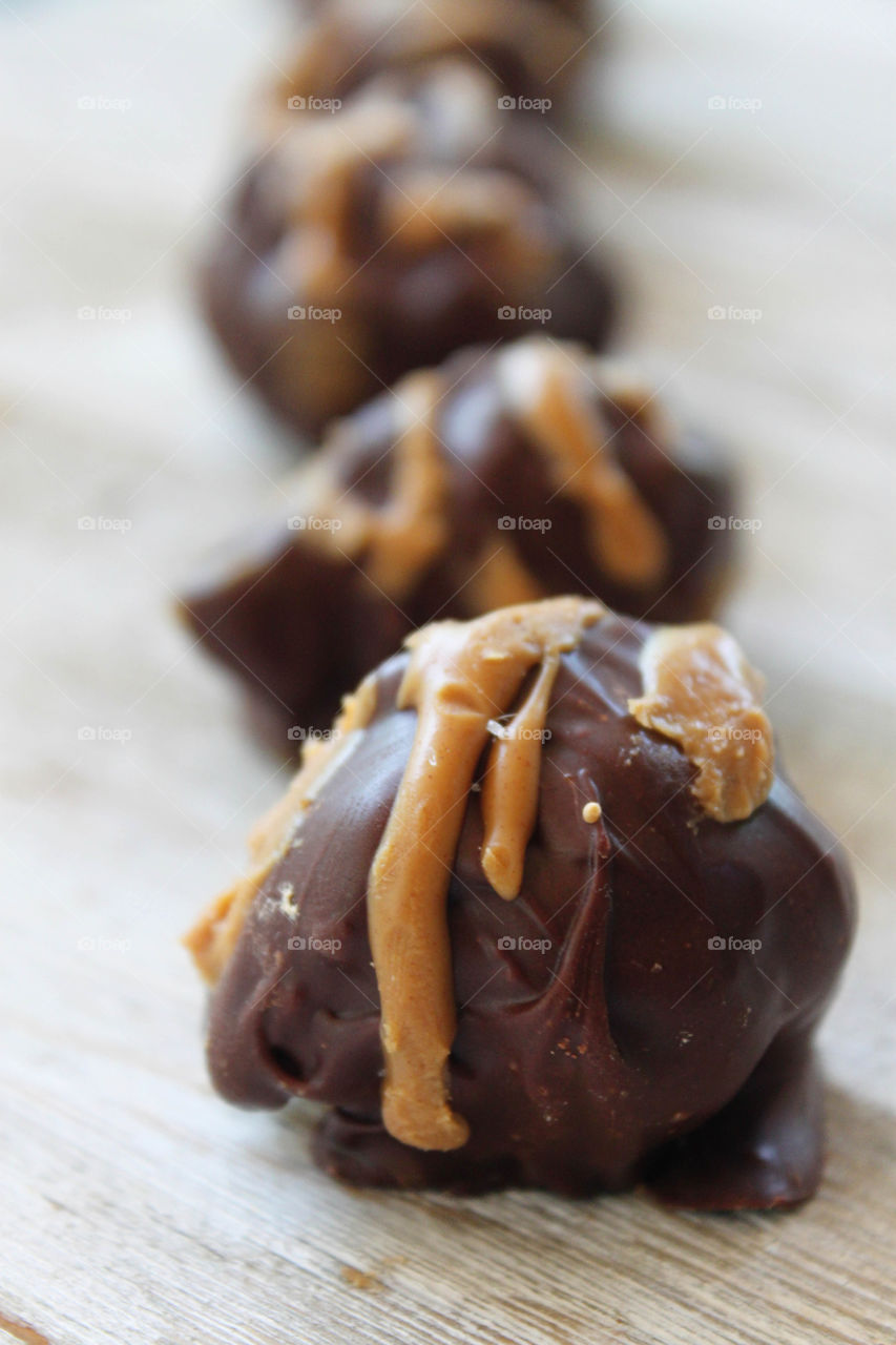 Chocolate peanut butter truffles