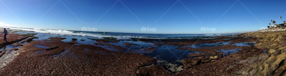 Panorama of La Jolla's Windansea Beach