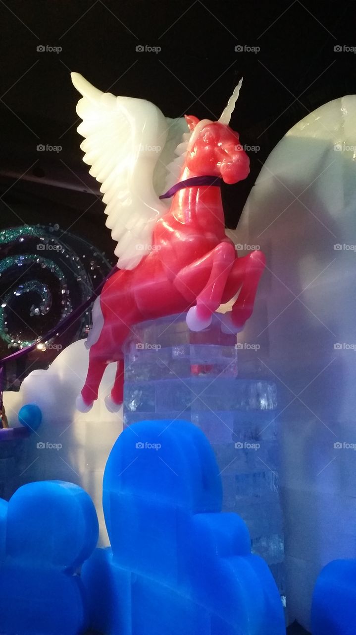Ice Unicorn. Took this at Gaylord Palms Ice