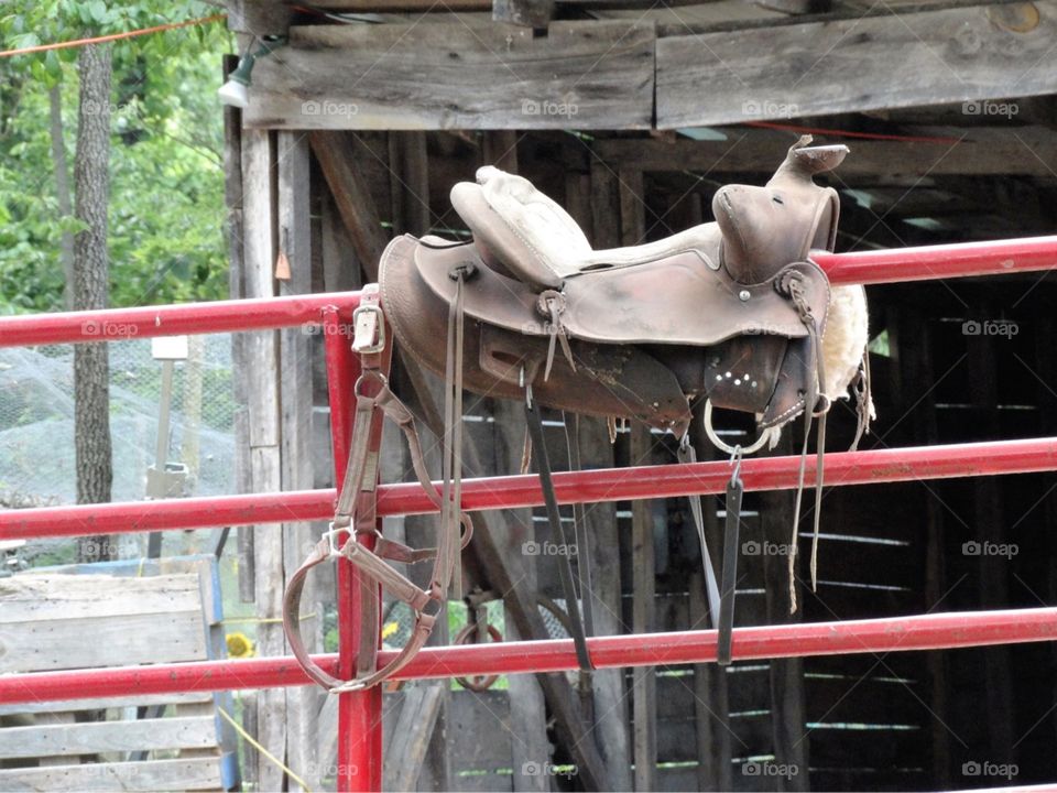 Saddle on the gate 