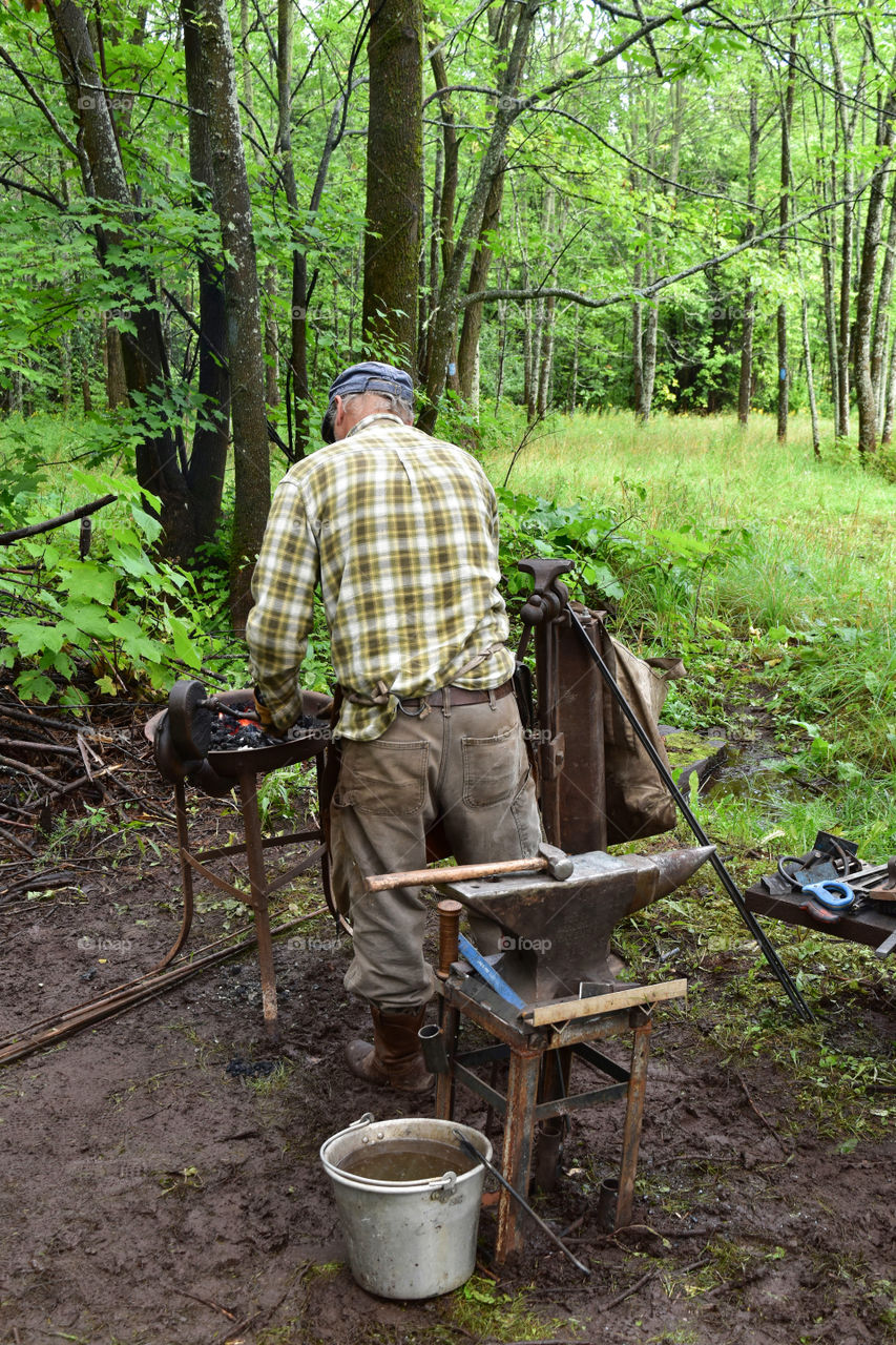 Black smith at work