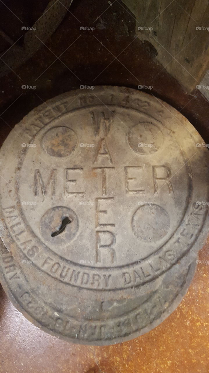 an old water meter from Dallas Texas