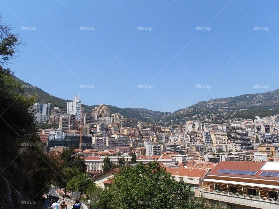 View to Monaco city