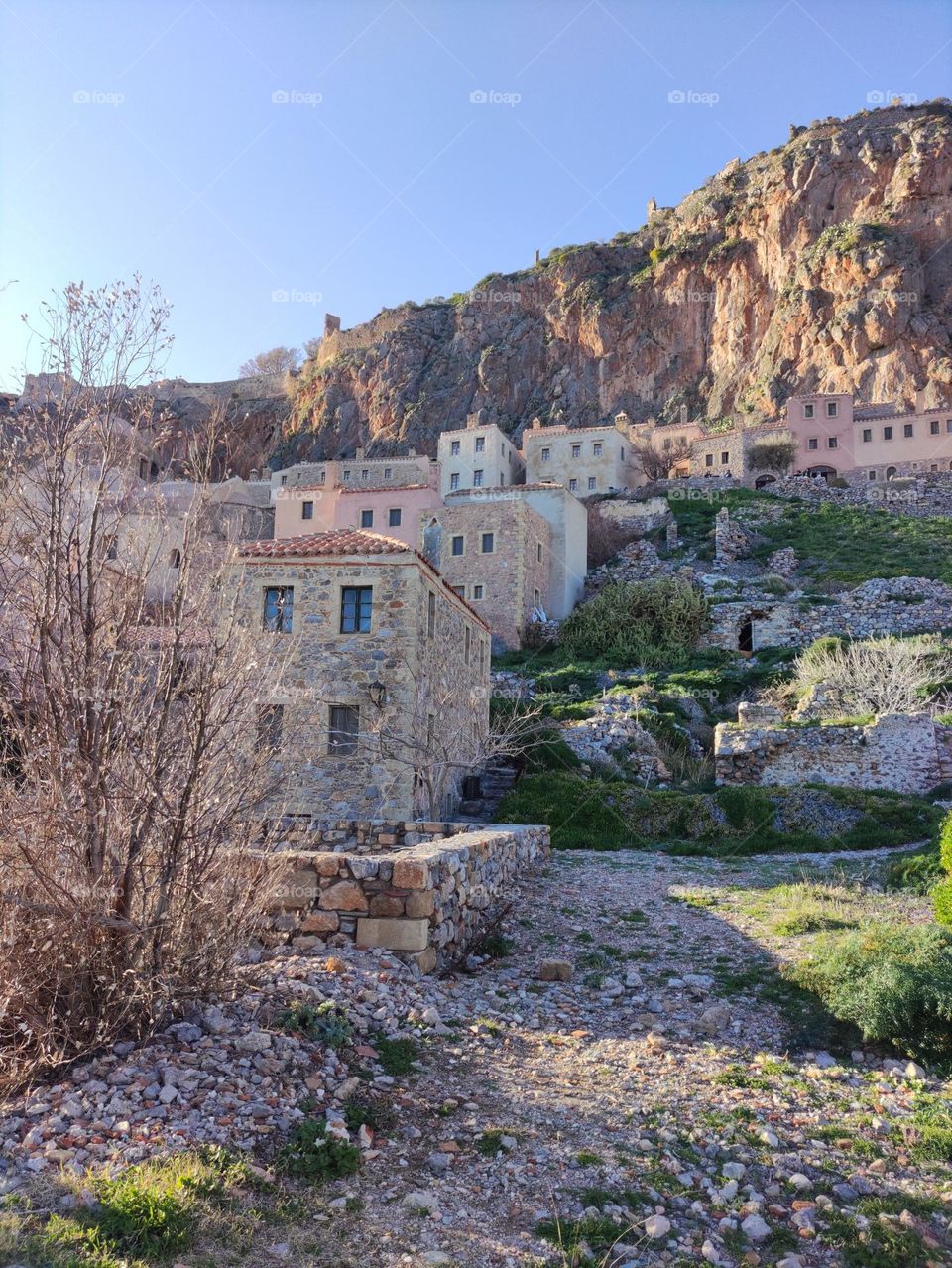 greece monemvasia view inside the castle