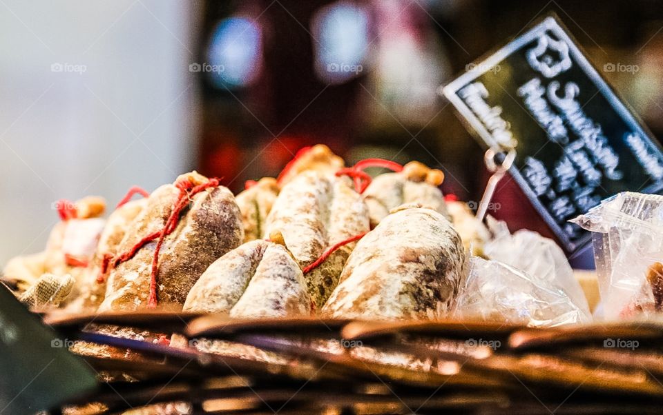 Sausages in a basket