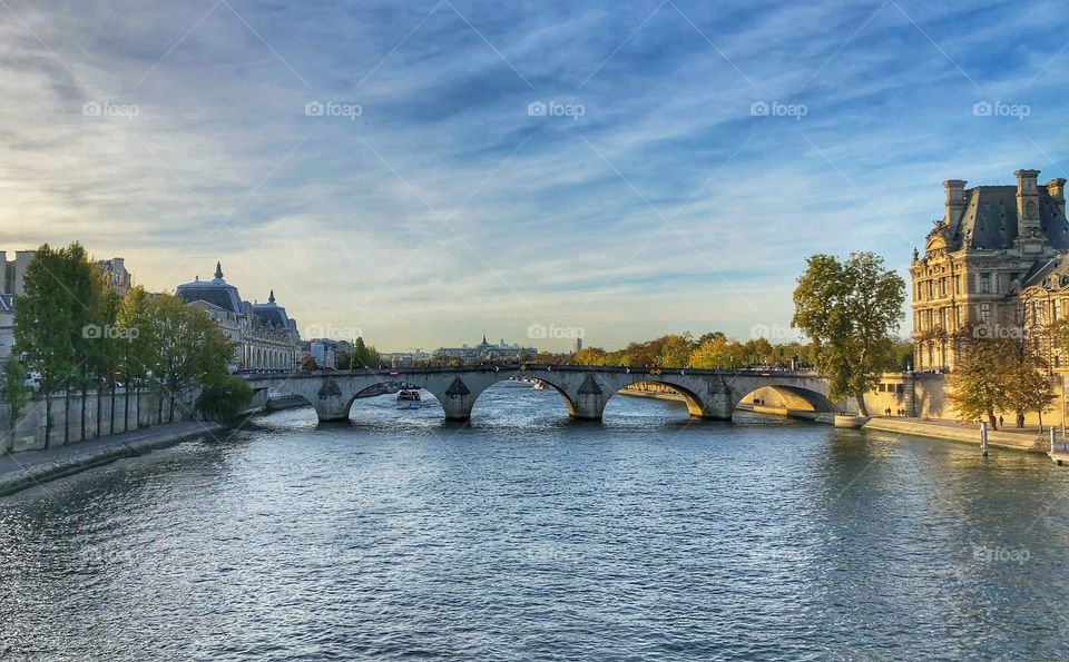 Bridge over the Seine, Paris. 