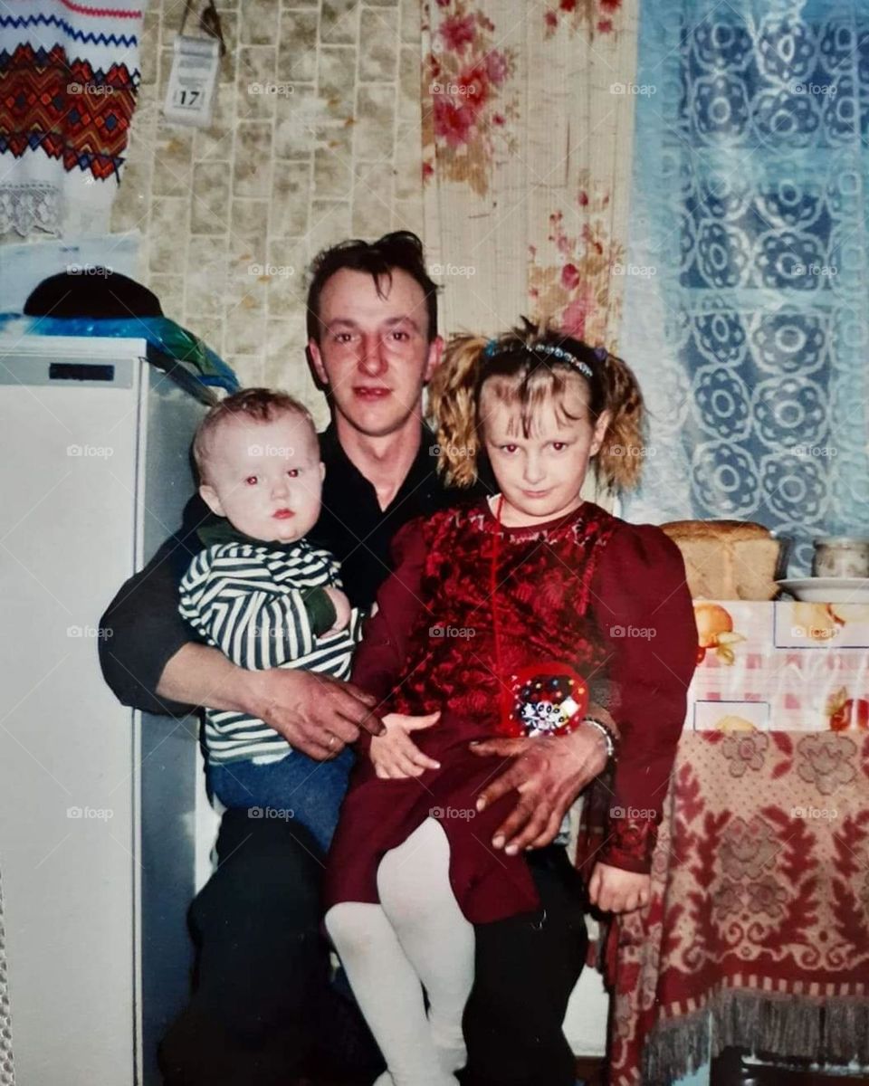 Father with children