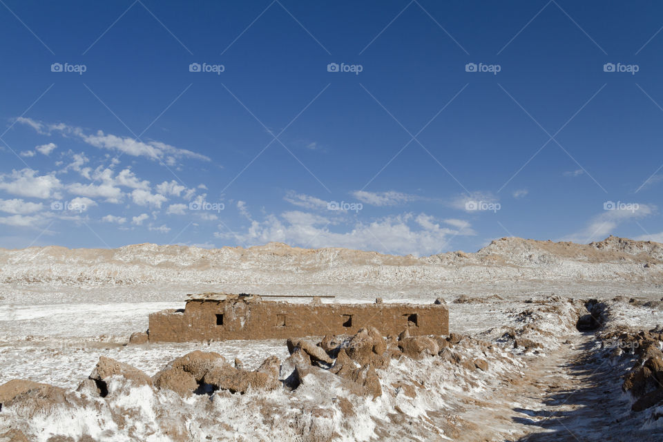 Abandoned house in the Atacama Desert in Chile near San Pedro de Atacama.