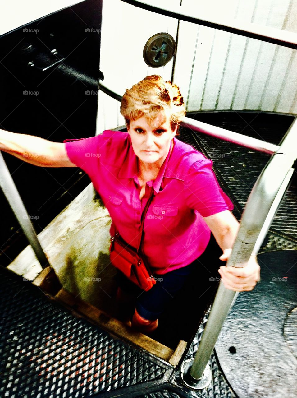 Walking up the lighthouse