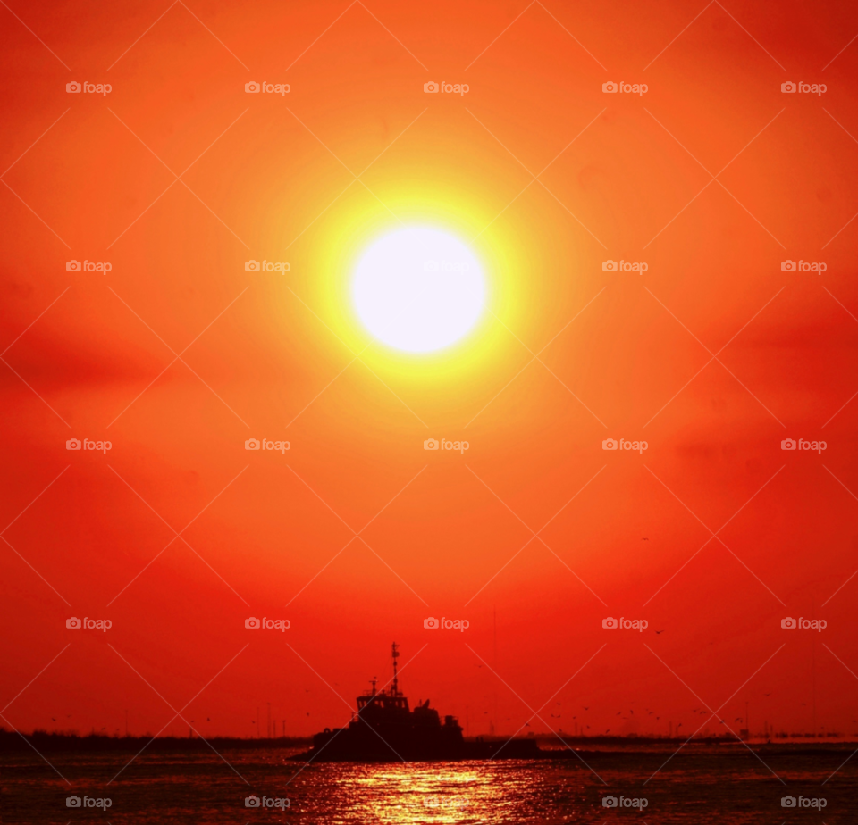 yellow sunset orange sun by lightanddrawing