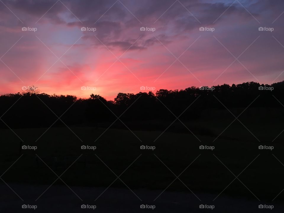 Beautiful sunrise in Northern Virginia
