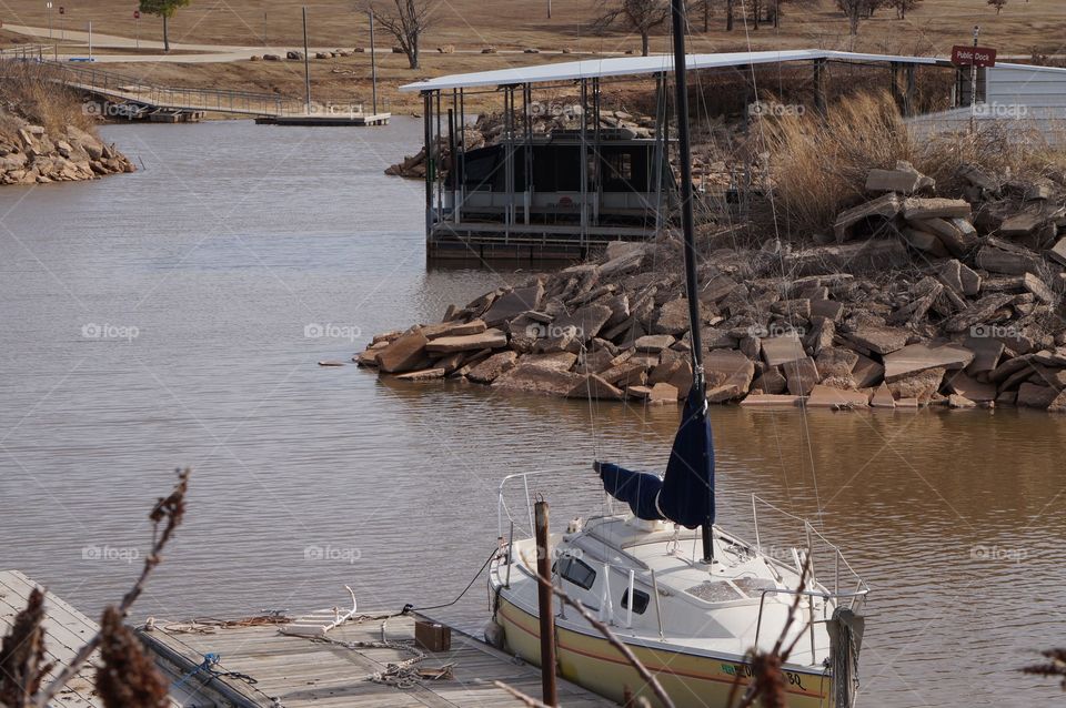 Sleeping Sailboat. Spring is here, time to wake up