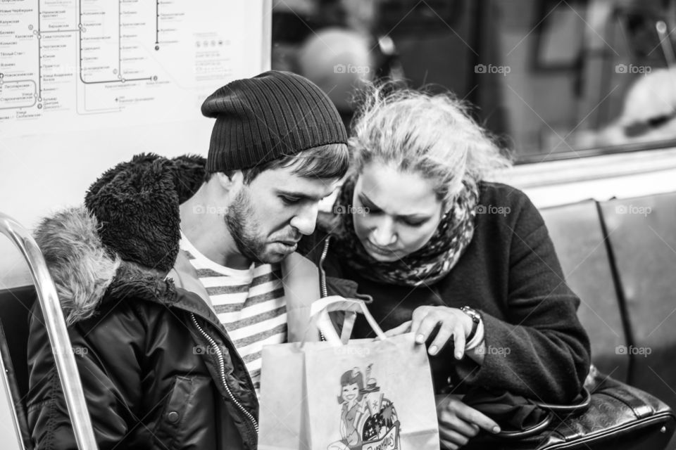 Couple on the train