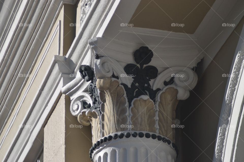 Ornate pillar on building 
