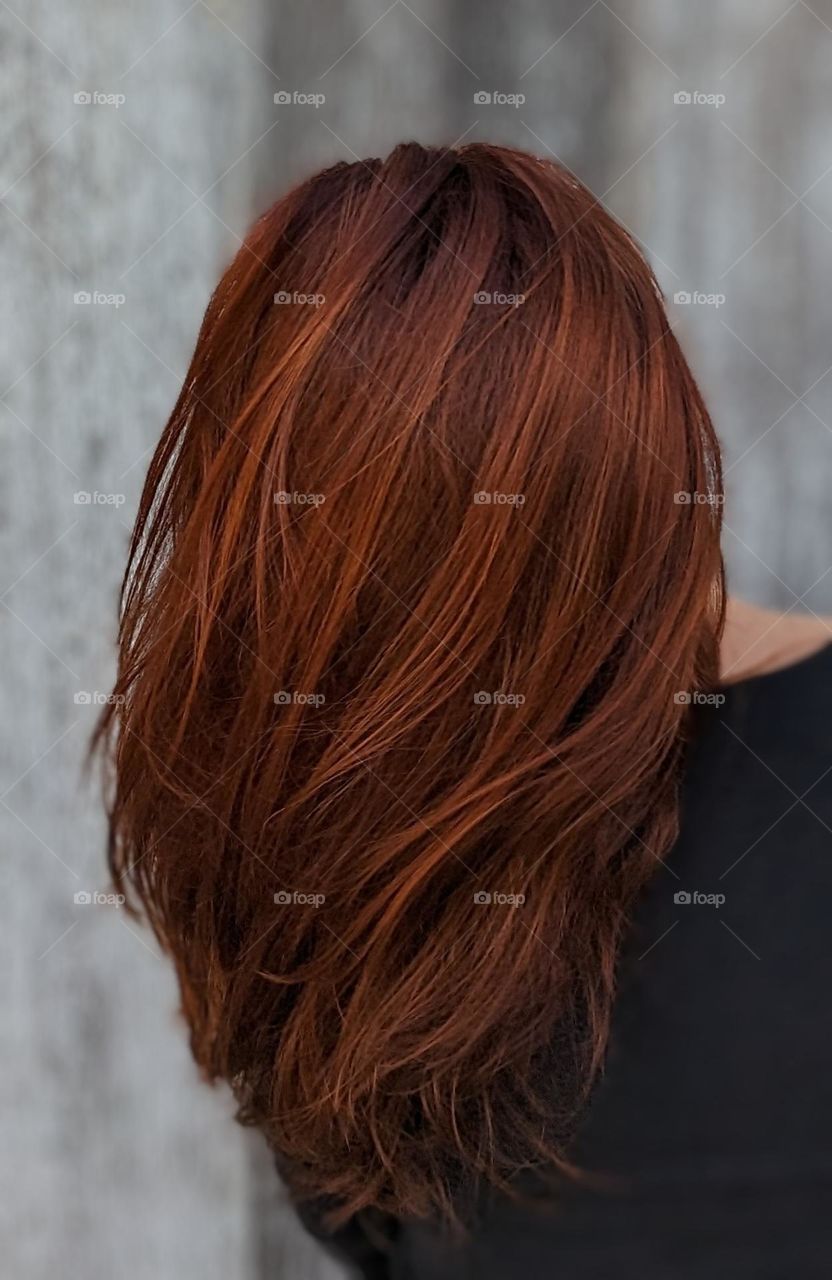woman with copper hair