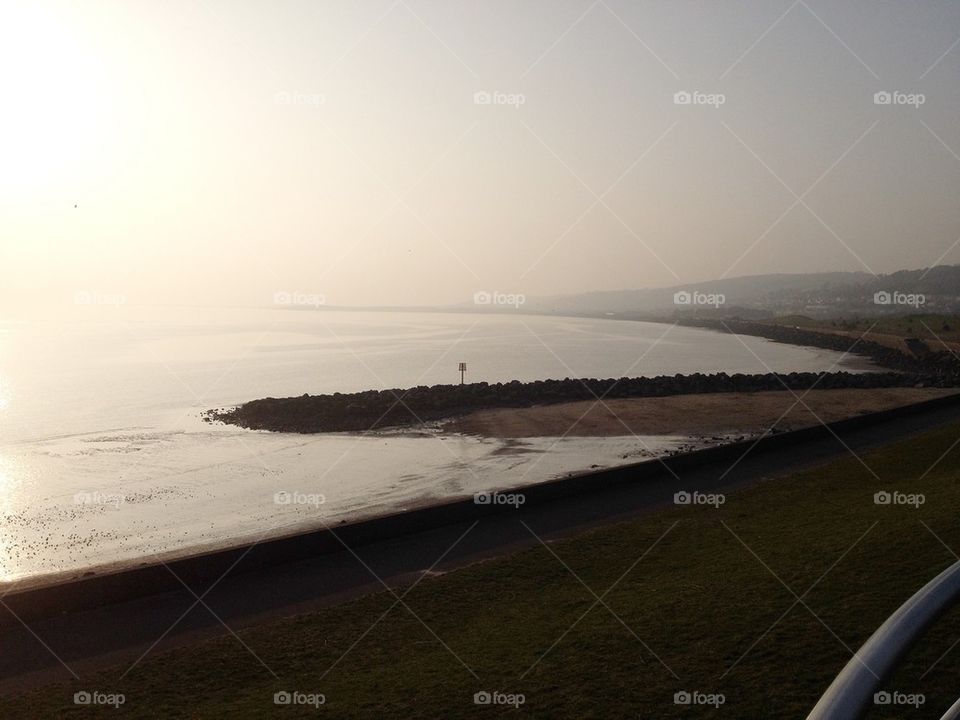 dusky evening by beach