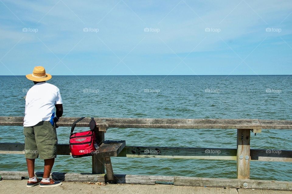 Fishing in the bay