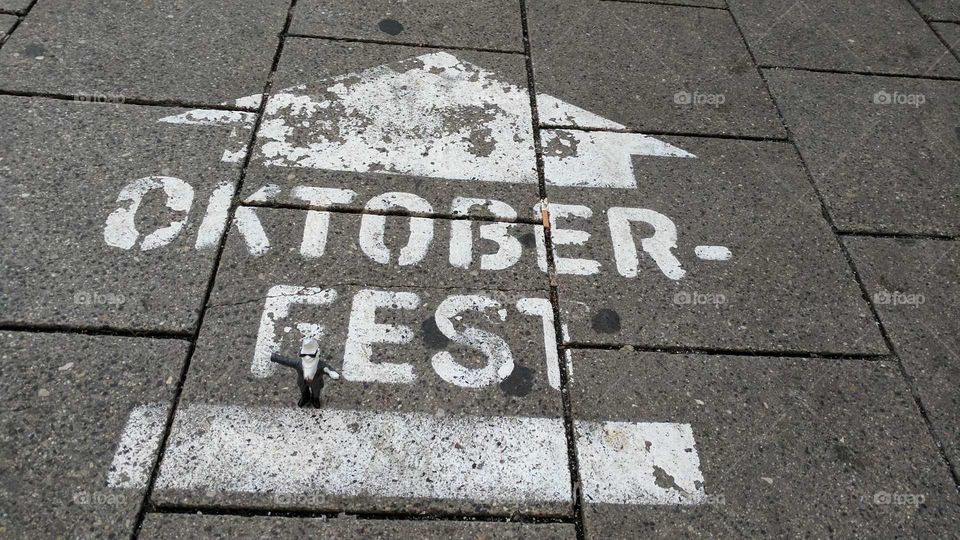 Oktoberfest Street Art, Follow The Arrow