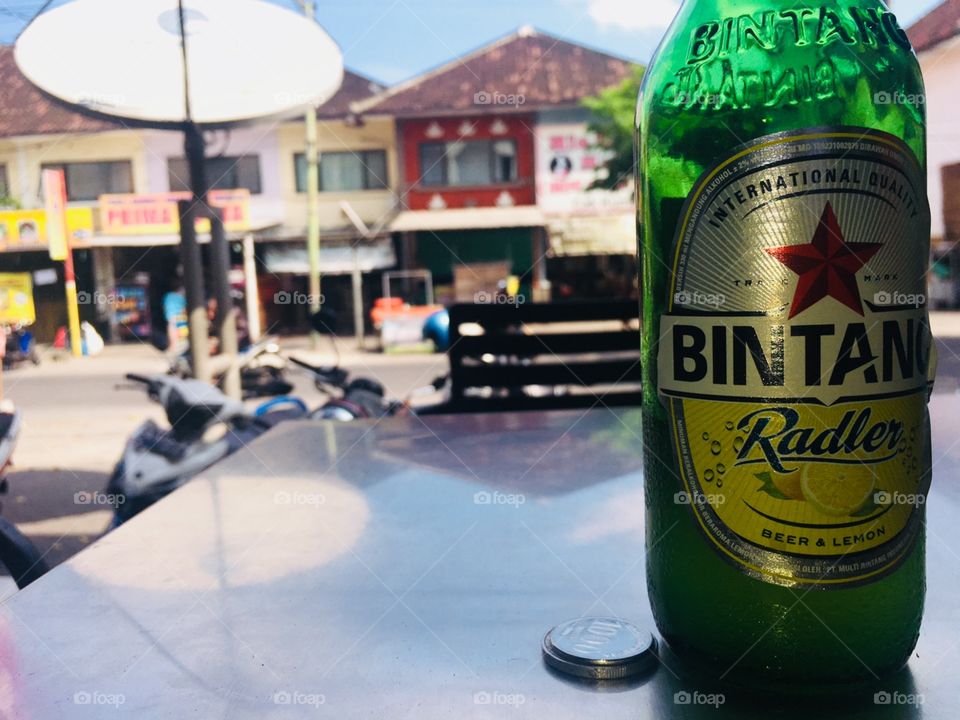 Enjoyed the day with a bottle pf beer Bintang