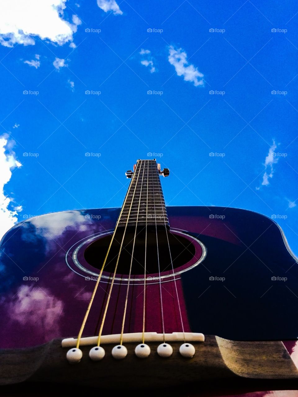 Guitar and sky