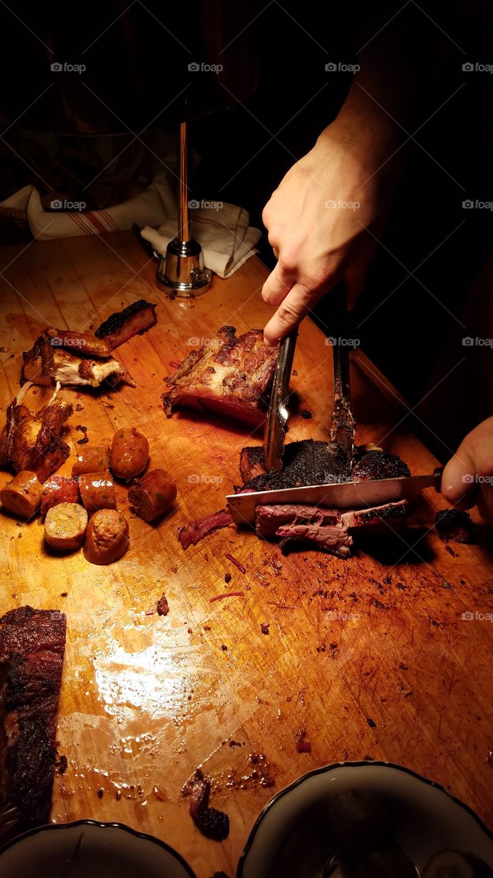 Food, Knife, People, No Person, Wood