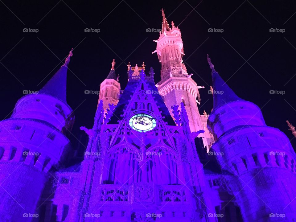 View of Cinderella's Castle up close in Disney World