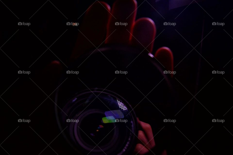 surrealism and hands of a camara