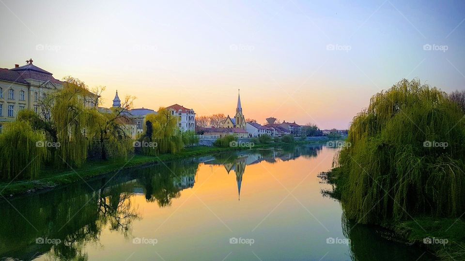 Timis river in Lugoj